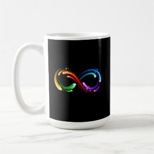Caneca De Café Símbolo de infinito de cometas arco-íris