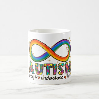 Caneca De Café Símbolo de Infinito do Autismo Aceite, Compreenda,