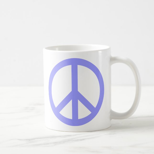 Caneca De Café Símbolo de paz azul (Direita)
