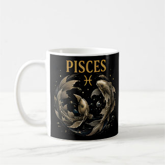 Caneca De Café Símbolo de Peixe de Peixes Astrologia Intuitiva