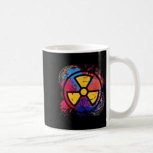 Caneca De Café Símbolo de Radiação de Medicina Nuclear Colorido R