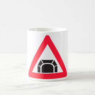 Caneca De Café Símbolo de Sinal de Estrada do Túnel