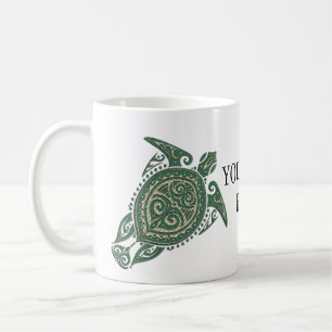 Caneca De Café Símbolo de Tartaruga do Mar Shamanhana + suas idei