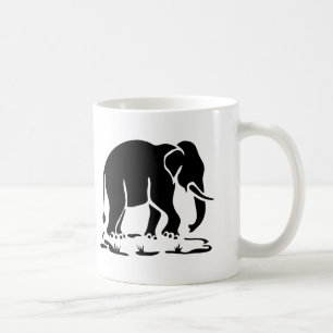 Caneca De Café Símbolo de Trekings de Elefantes Tailandeses à Fre