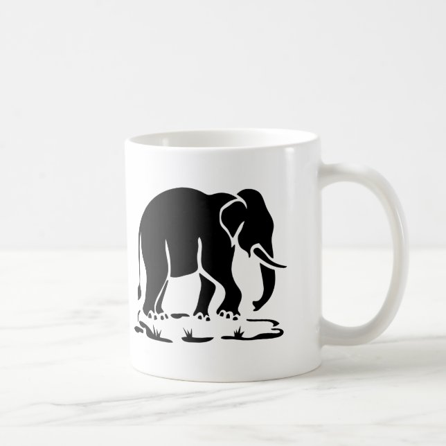 Caneca De Café Símbolo de Trekings de Elefantes Tailandeses à Fre (Direita)