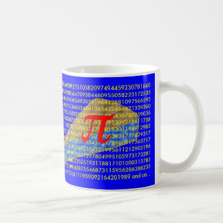 Caneca De Café Símbolo, dígitos e torta do Pi