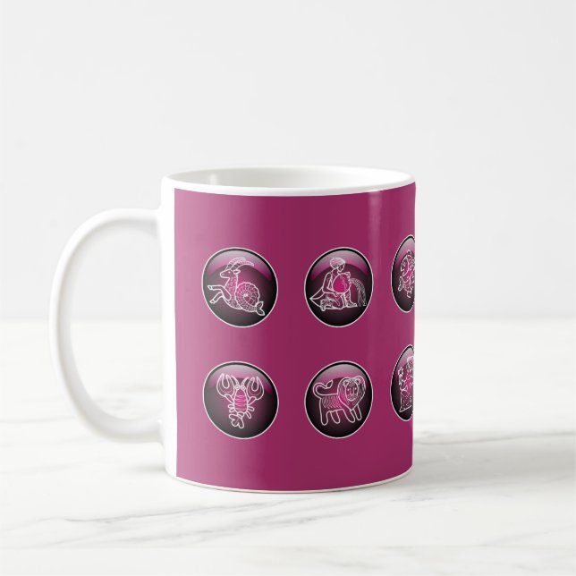 Caneca De Café Símbolo do botão Zodiac Coffee Mug (Esquerda)