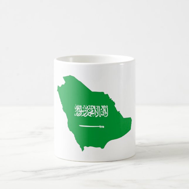 Caneca De Café símbolo do mapa de forma do país da arábia saudita (Centro)