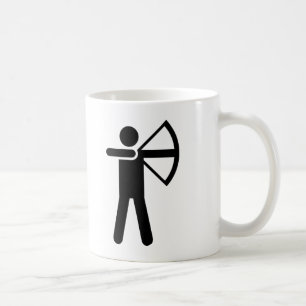 Caneca De Café Símbolo do tiro ao arco