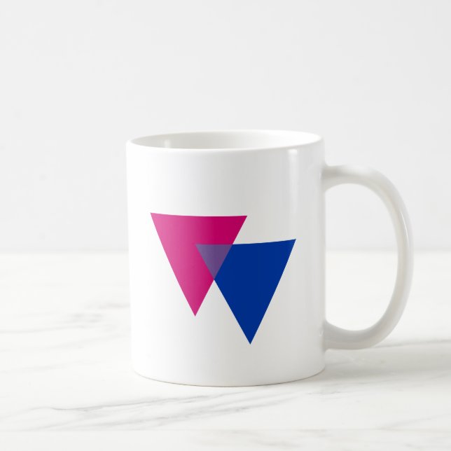 CANECA DE CAFÉ SÍMBOLO DO TRIÂNGULO BISSEXUAL (Direita)