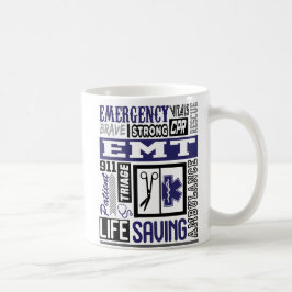 Caneca De Café Símbolo Emt/Ems Personalizado Palavras De Café Mug
