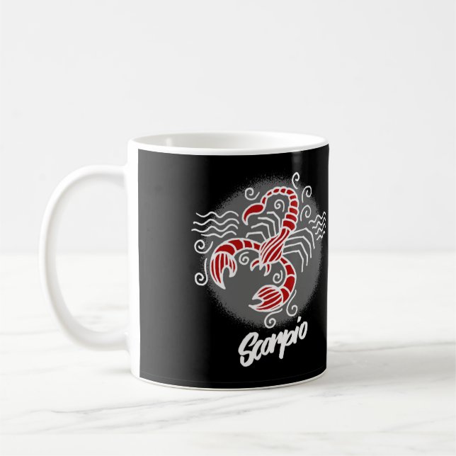 Caneca De Café Símbolo Escorpião Zodíaco Coffee Mug (Esquerda)