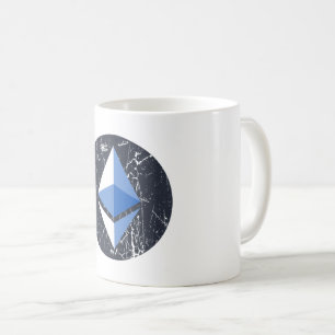 Caneca De Café símbolo etéreo grunge crypto crypto - moeda