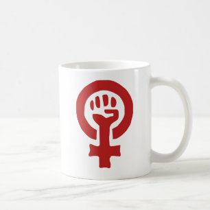 Caneca De Café Símbolo Feminismo Vermelho