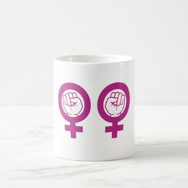 Caneca De Café Símbolo Feminista de Punhos Erguidos Empoderamento (Centro)