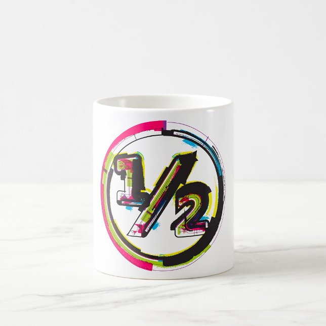 Caneca De Café Símbolo Grunge Half Coffee Mug (Criador carregado)