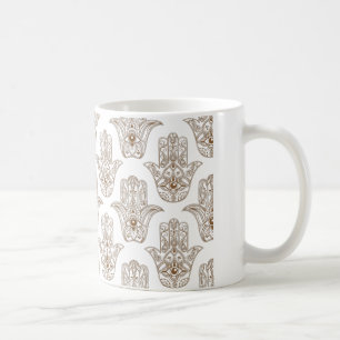 Caneca De Café Símbolo Hamsa Padrão