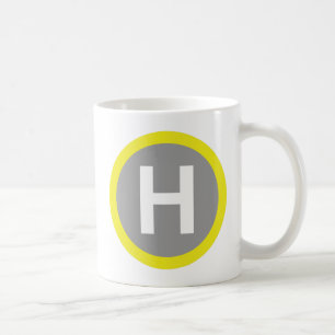 Caneca De Café Símbolo Helipad