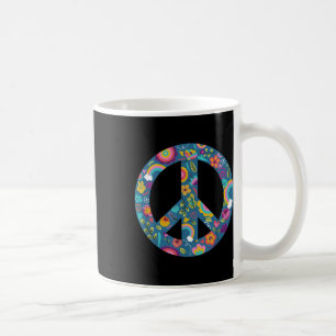 Caneca De Café Símbolo Hippie do Logotipo de Paz Anti-Guerra Fala