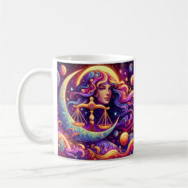 Caneca De Café Símbolo Horoscópico Libra Zodiac Arte Mística Eéti
