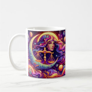Caneca De Café Símbolo Horoscópico Libra Zodiac Arte Mística Eéti