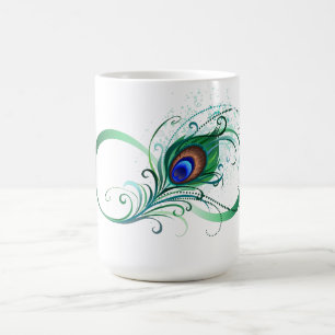 Caneca De Café Símbolo Infinito com Pavão