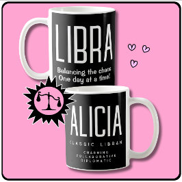 Caneca De Café Símbolo Libra Star Zodiac Gift