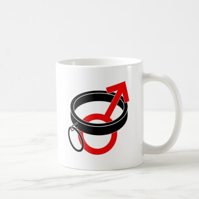 Caneca De Café Símbolo masculino colocado um colar (Direita)