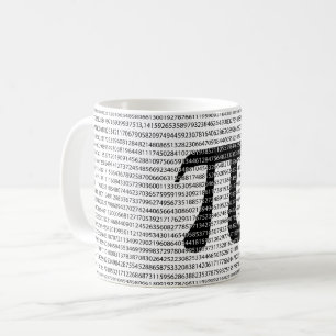 Caneca De Café Símbolo matemático do dia preto original do pi d