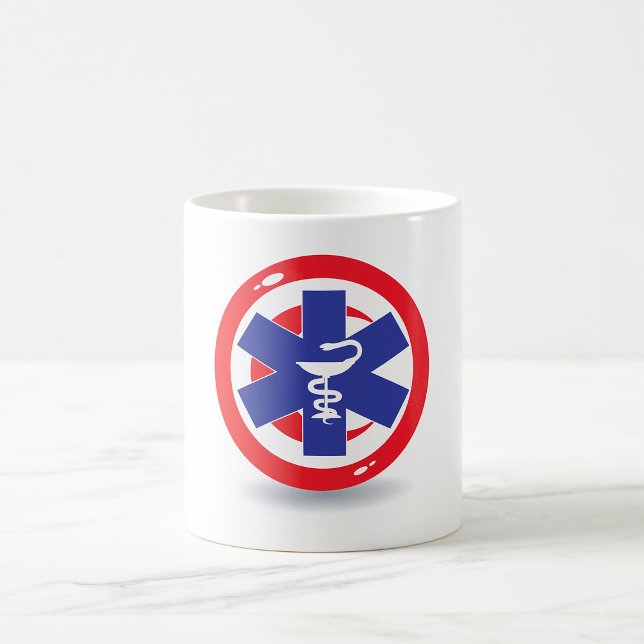 Caneca De Café Símbolo Médico de Emergência Estrela da Vida Caduc (Criador carregado)