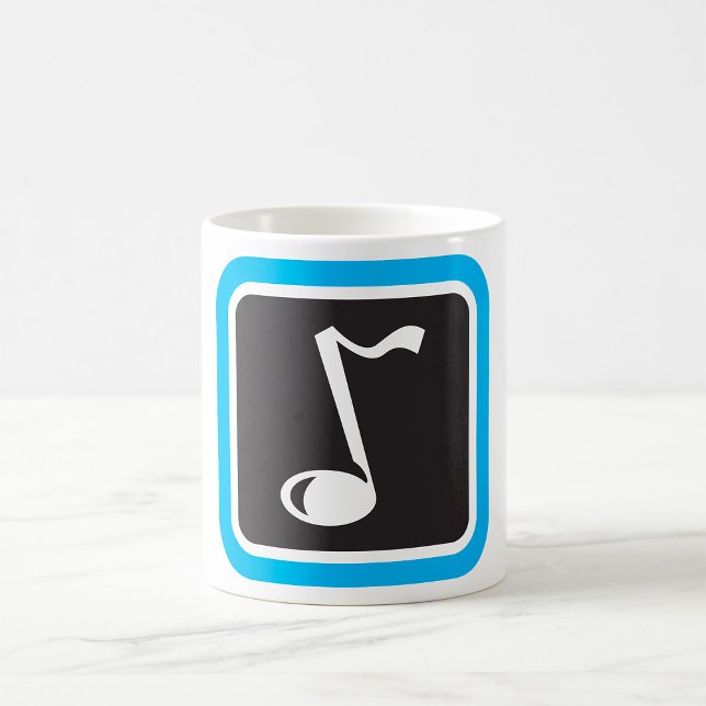 Caneca De Café Símbolo Musical Minimalista Negrito da Nota Musica (Criador carregado)