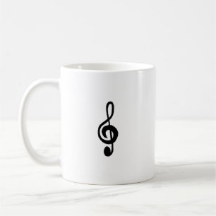 Caneca De Café Símbolo Musical Treble Clef Simple Musical