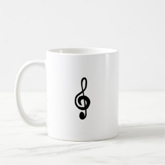Caneca De Café Símbolo Musical Treble Clef Simple Musical