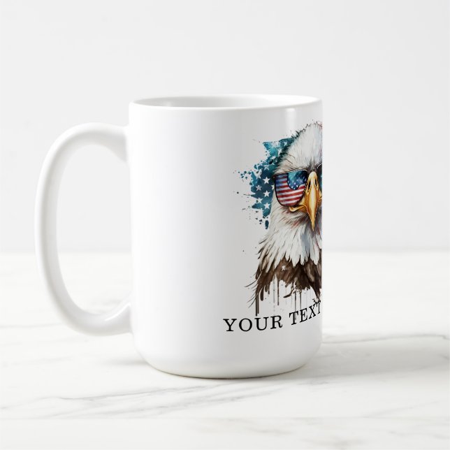 Caneca De Café Símbolo nacional Bald Eagle moderno e único dos EU (Esquerda)