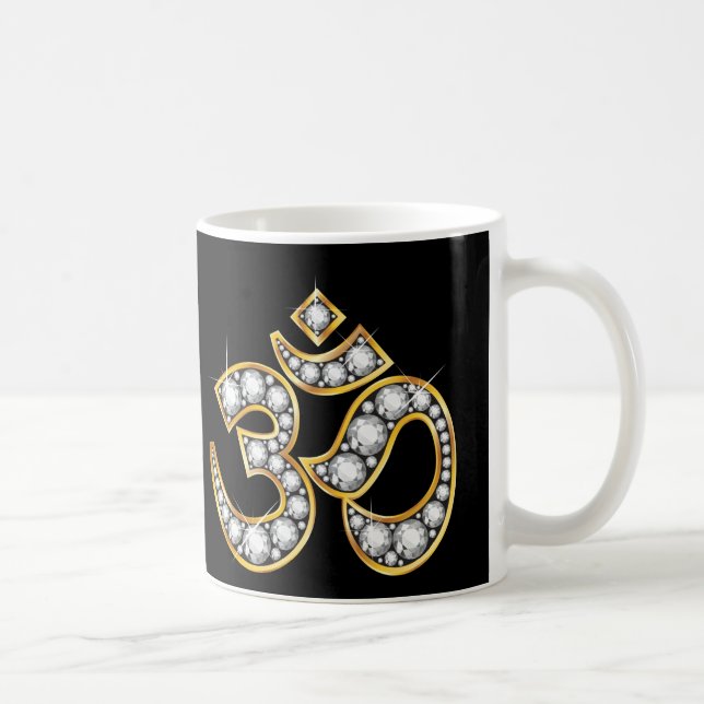 Caneca De Café Símbolo Om com Pedras "Diamond" (Direita)