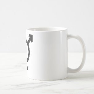 Caneca De Café Símbolo preto do Transgender