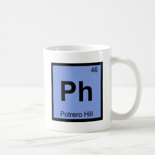 Caneca De Café Símbolo Químico de Ph - Potrero Hill São Francisco