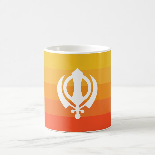 Caneca De Café Símbolo Sikh Khanda Cha Mug (Centro)