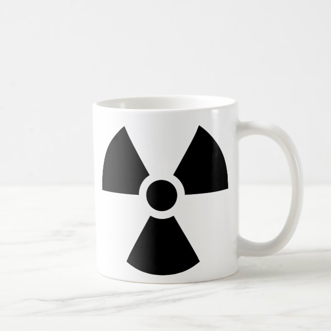 Caneca De Café Símbolo Trevo de Radiação (Direita)