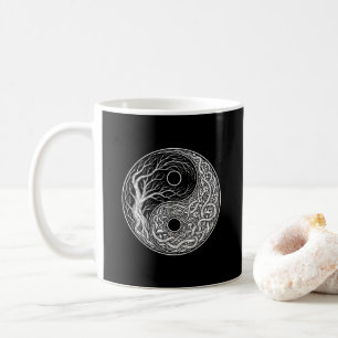 Caneca De Café símbolo Yin Yang Árvore da Vida