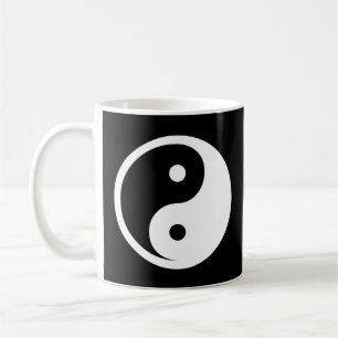 Caneca De Café Símbolo Yin Yang - tatuagem sólida design 2