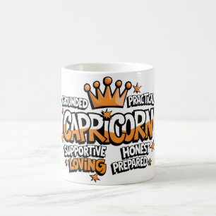 Caneca De Café Símbolo Zodiac Grafite/Capricórnio