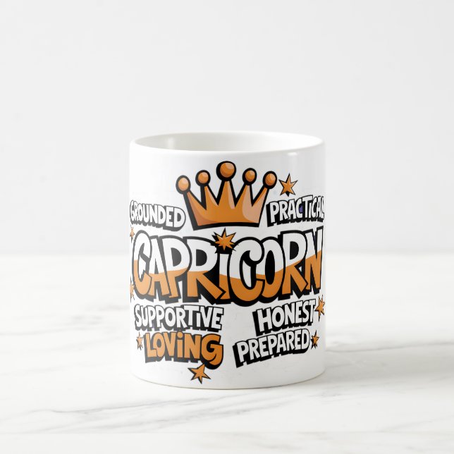 Caneca De Café Símbolo Zodiac Grafite/Capricórnio (Centro)
