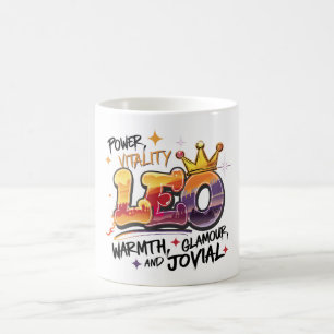 Caneca De Café Símbolo Zodiac Grafite/Leo