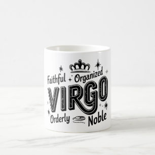 Caneca De Café Símbolo Zodiac Grafite/Virgem
