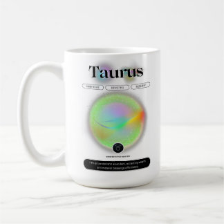Caneca De Café Símbolo Zodiac Moderno Taurus Cita Elemento da Ter