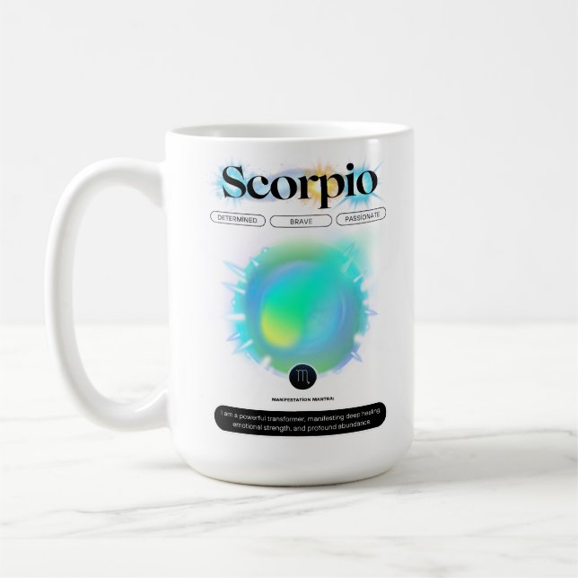 Caneca De Café Símbolo Zodiano Moderno Ponteiro Ponteiro Elemento (Esquerda)