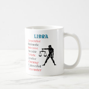 Caneca De Café Símbolo Zodiodítico Libra Horoscópio