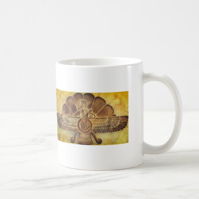 Caneca De Café Símbolo Zoroastriano Faravahar (Direita)