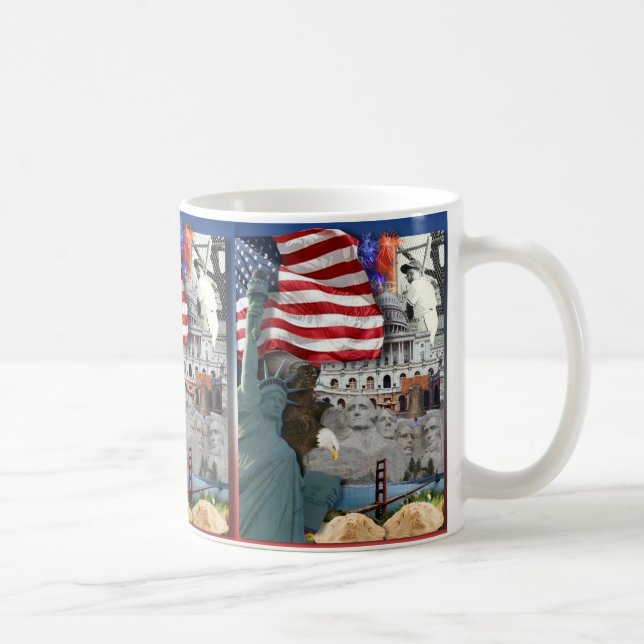 Caneca De Café Símbolos americanos (Direita)